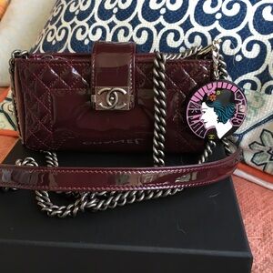 CHANEL Burgundy Crossbody Bag